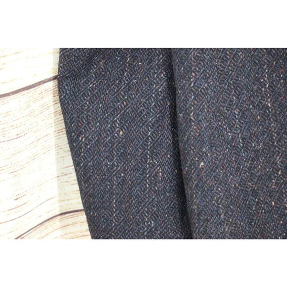 VINTAGE David Hunter Mens Tweed Wool Suit Sport Jacket Blazer Size 44R Navy Blue - Picture 8 of 10